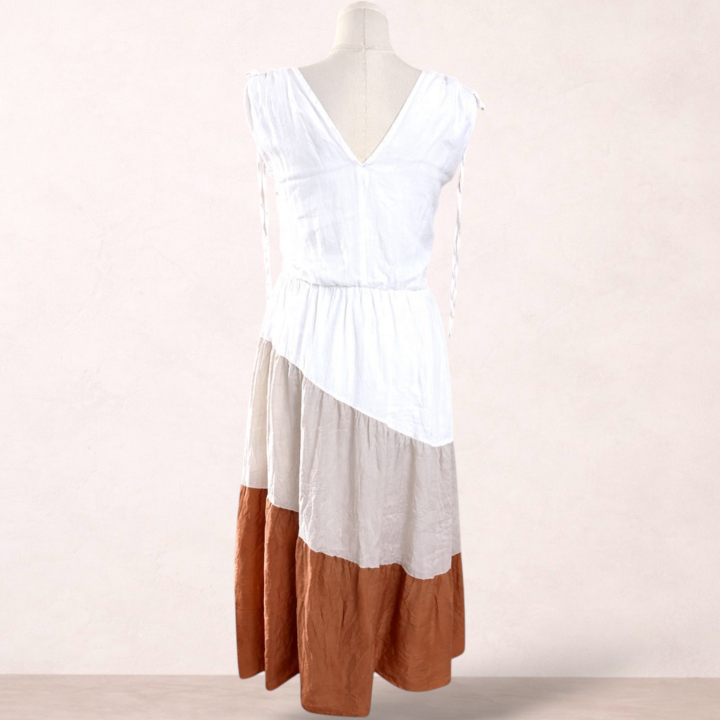 365 Days Ramie Colourblock Maxi Dress | Size L/14