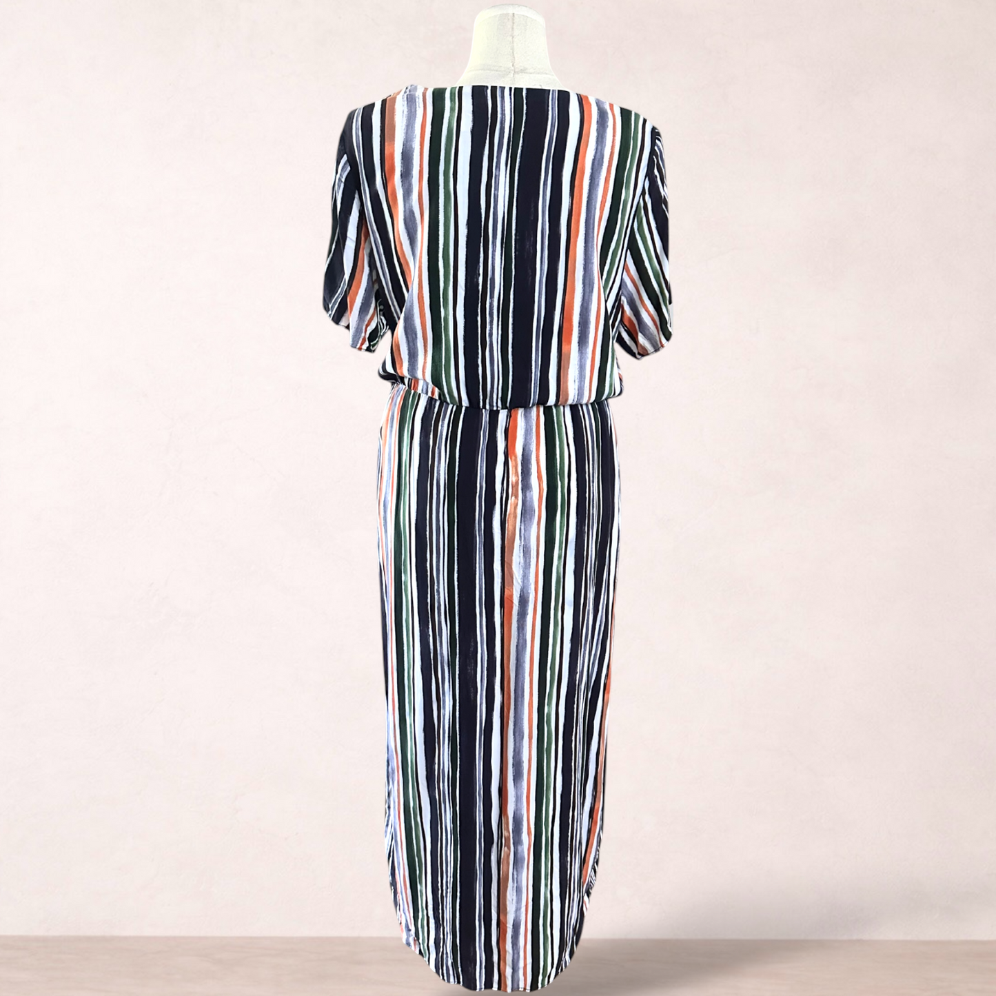 City Chic Striped Maxi Dress | Plus Size M/18