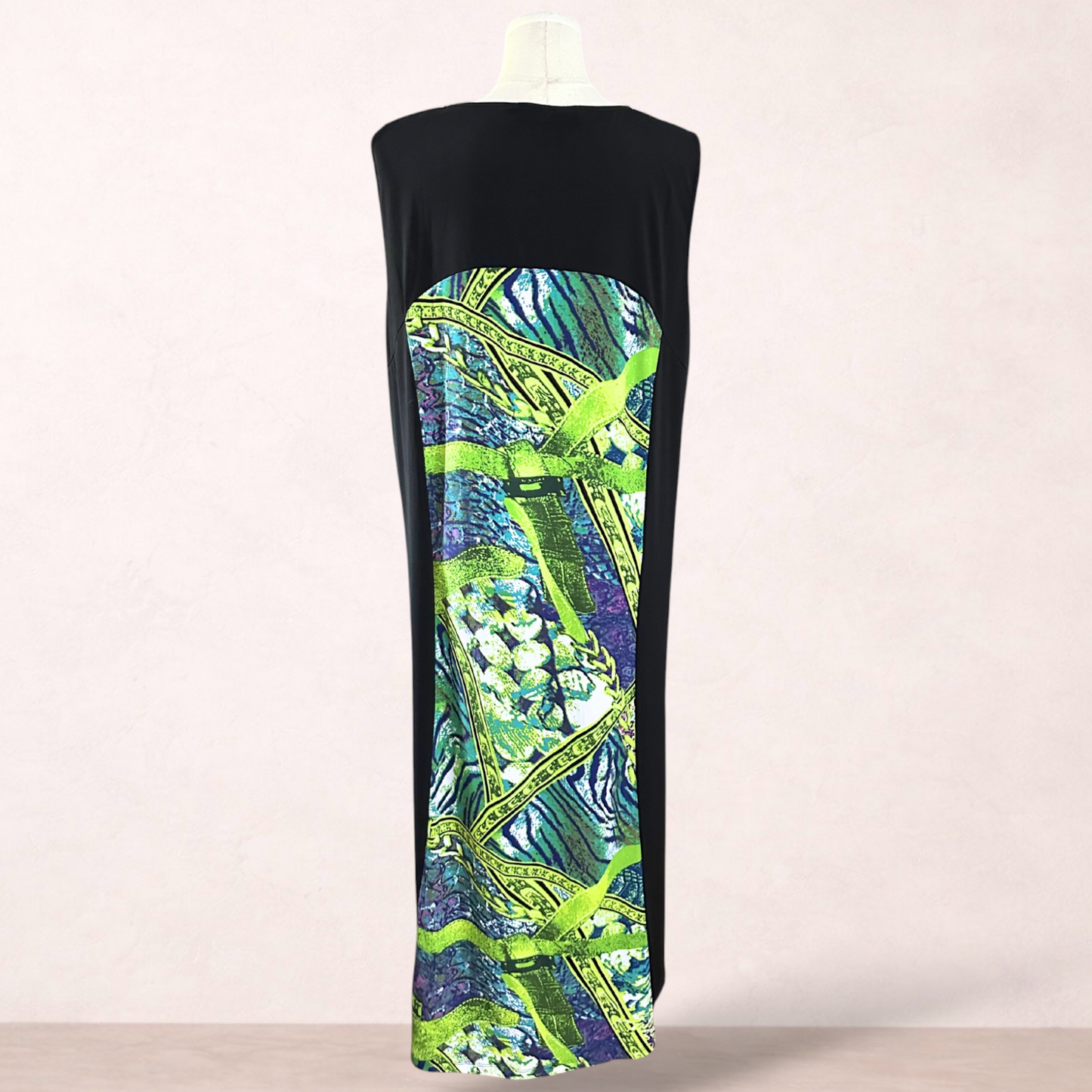 Virtuelle Black Panel Maxi Dress | Plus Size XL 22/24