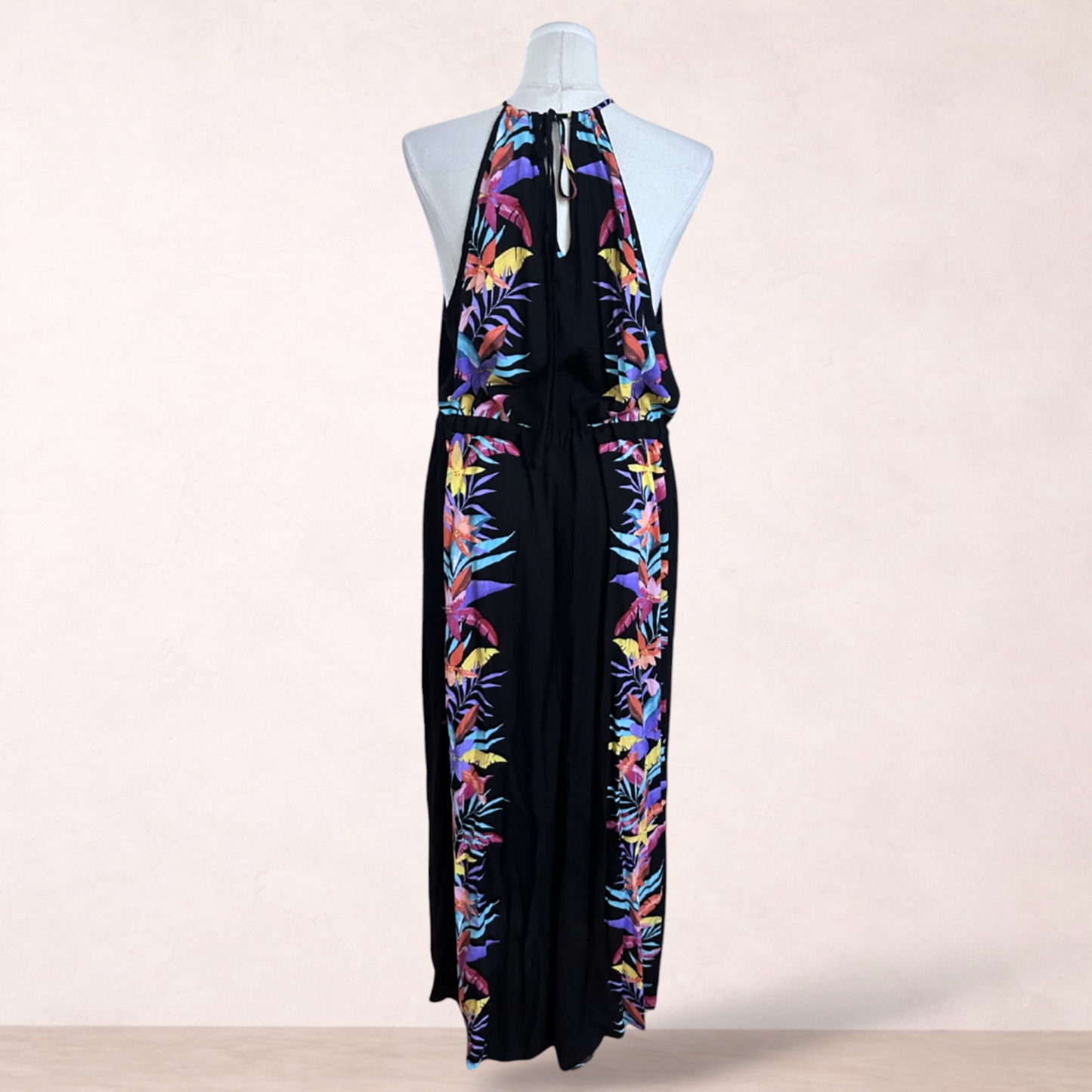 City Chic Black Floral Maxi Dress | Plus Size L/20