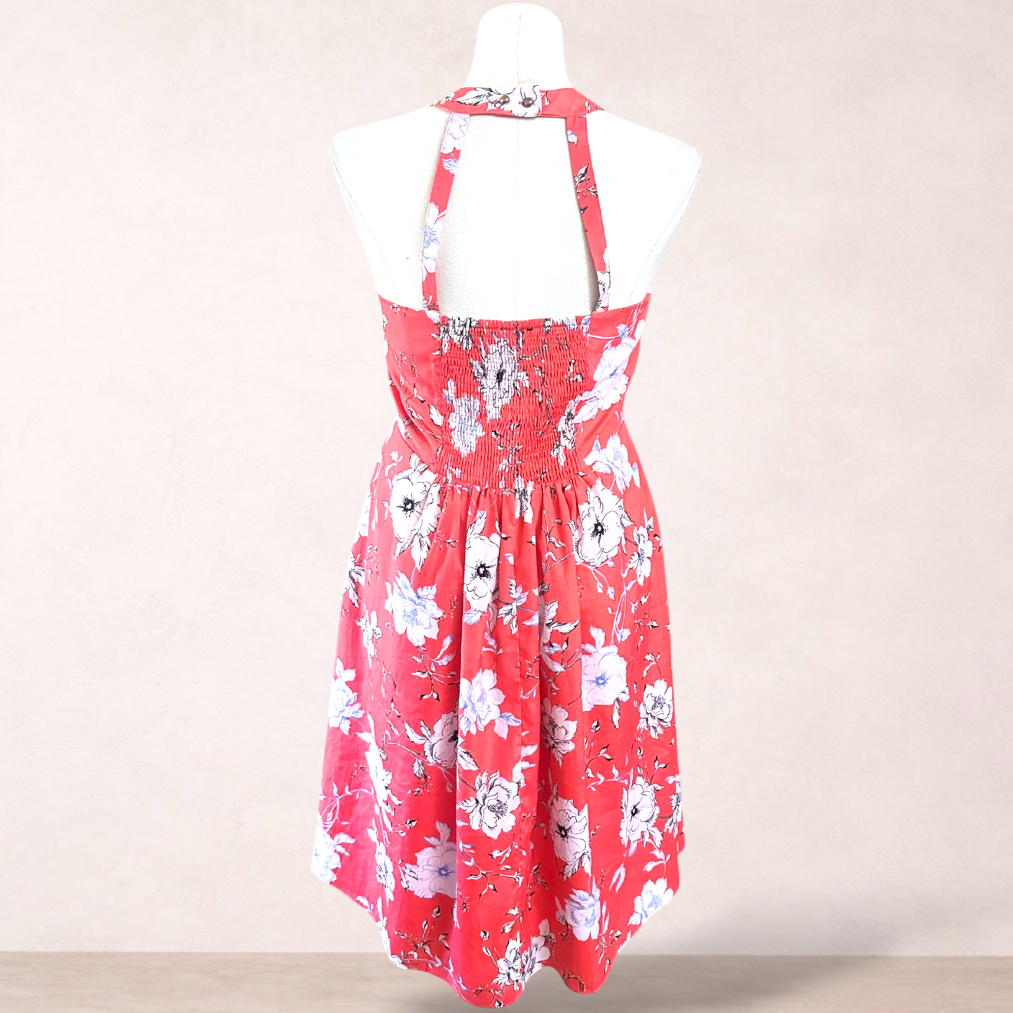 City Chic Coral Floral Dress | Plus Size M 18