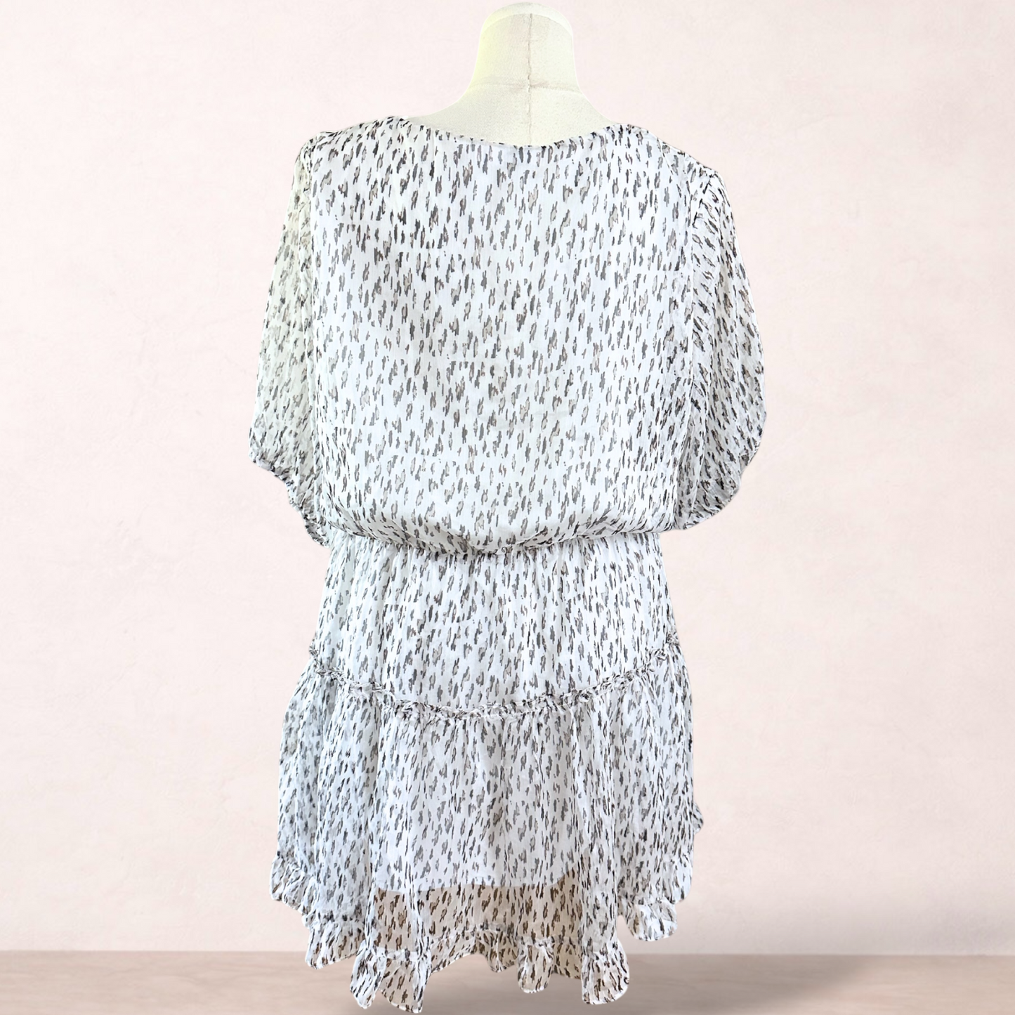 You & All White Print Tiered Dress | Plus Size 22