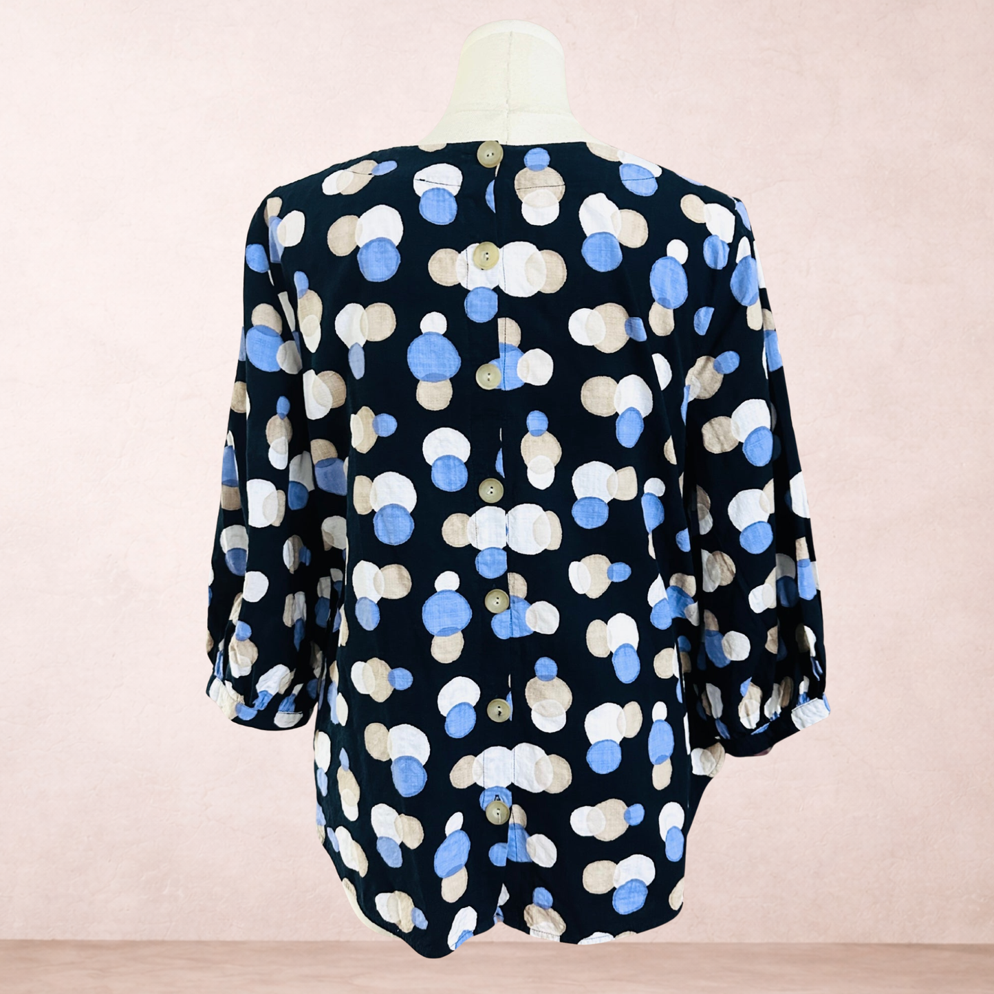 Regatta Navy Blue Cotton Blend Top | Size 16