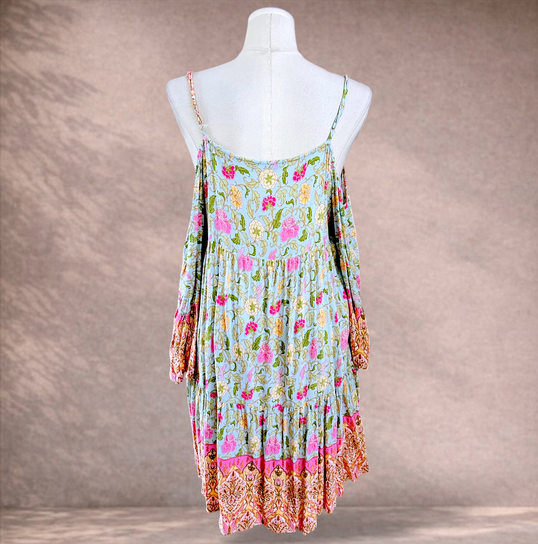 Rusttydustyy Blue Floral Boho Dress | Size 1XL/16
