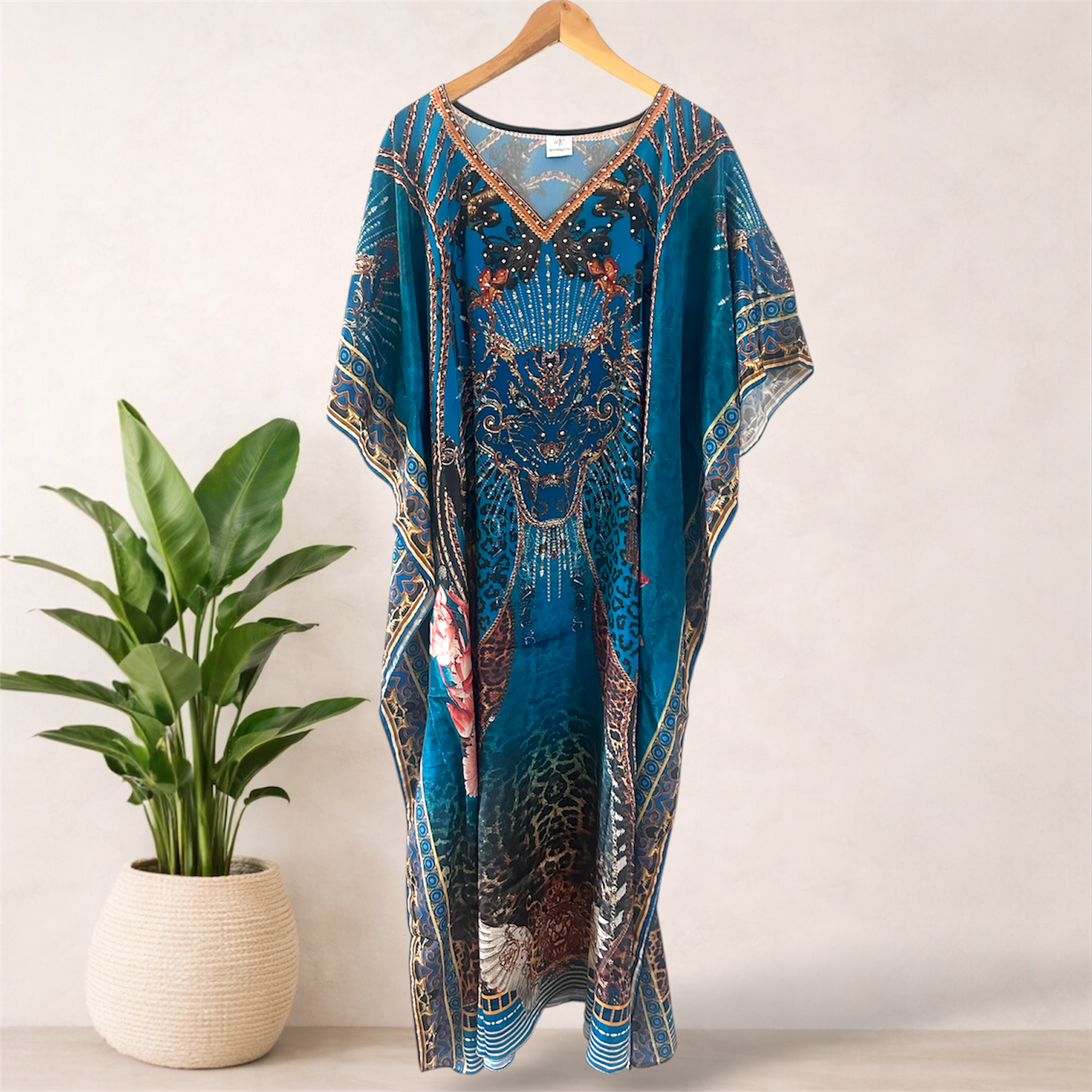 Panther Mahal Embellished Kaftan | Fits 16–24