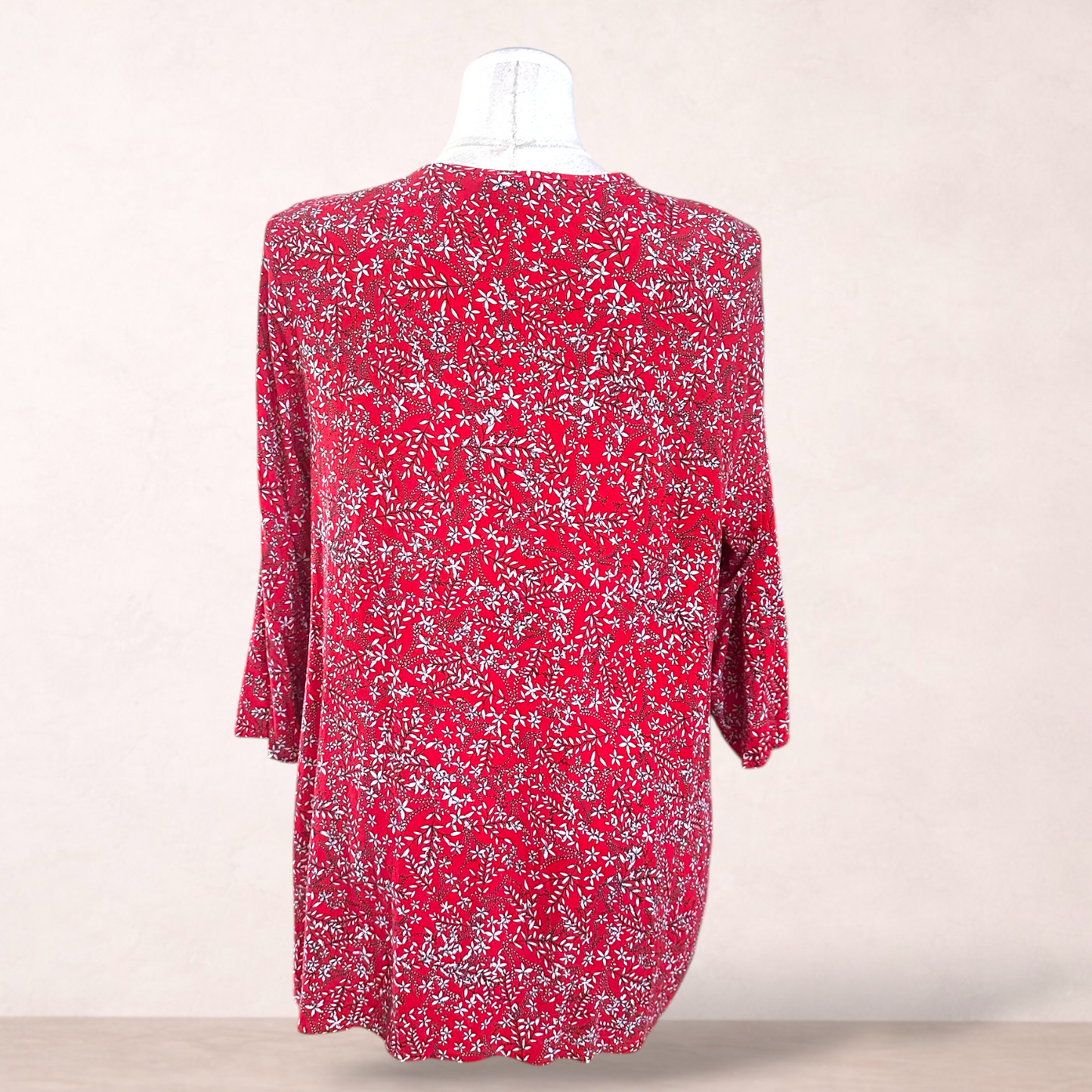 Beme Red Floral Tunic Top | Plus Size 20