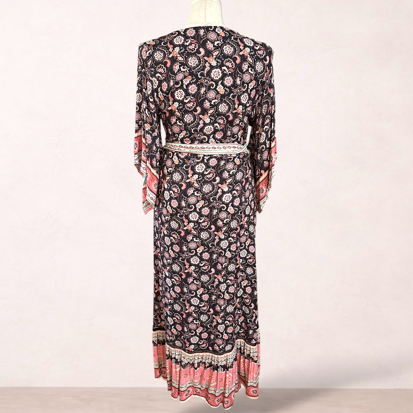 Bella Boheme Black Boho Maxi Dress | Size XL 14/16