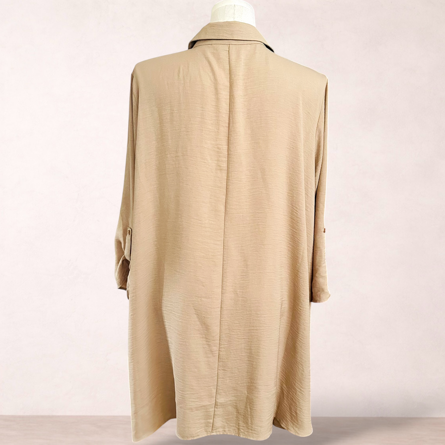 Apricot Taupe Tunic/Shirt Dress | Plus Size 24