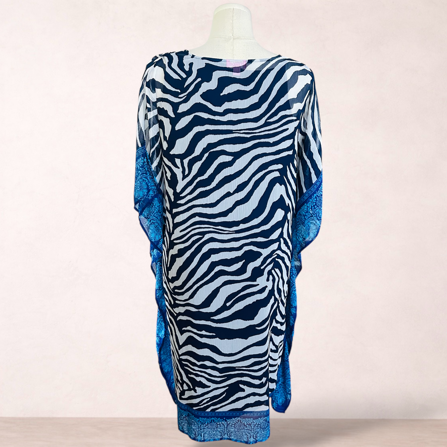 Emme Zebra Kaftan Midi Dress | Plus Size S 16/18