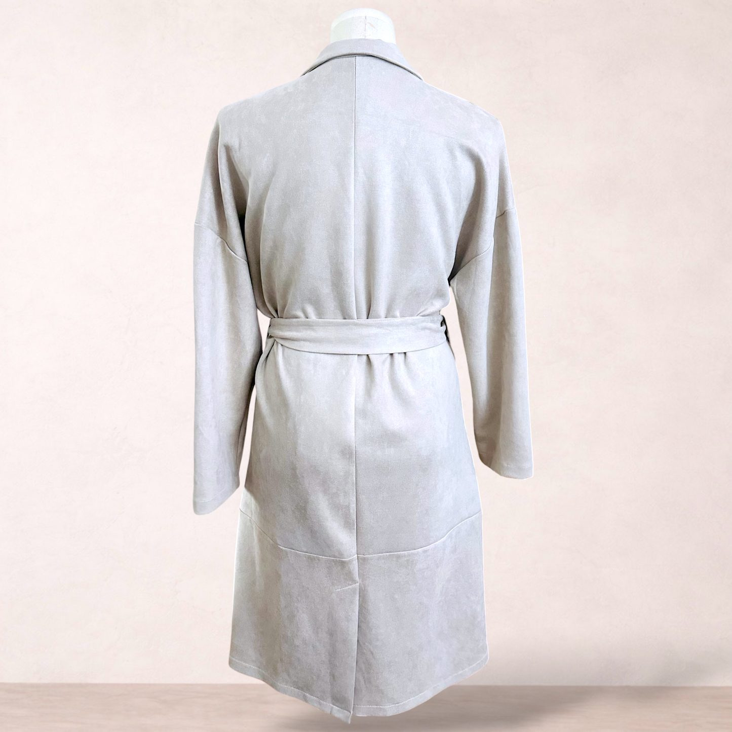 Katies Beige Suedette Trench Coat | Size 16