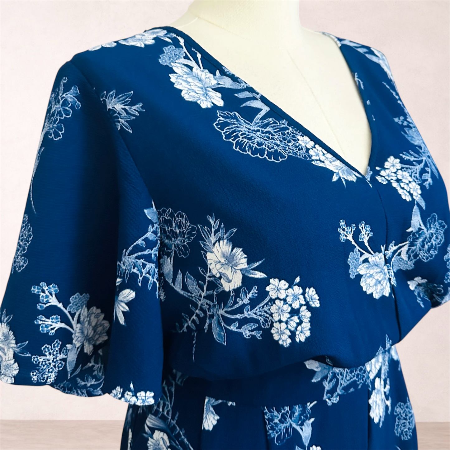 Beme Blue Floral Jumpsuit | Plus Size 20
