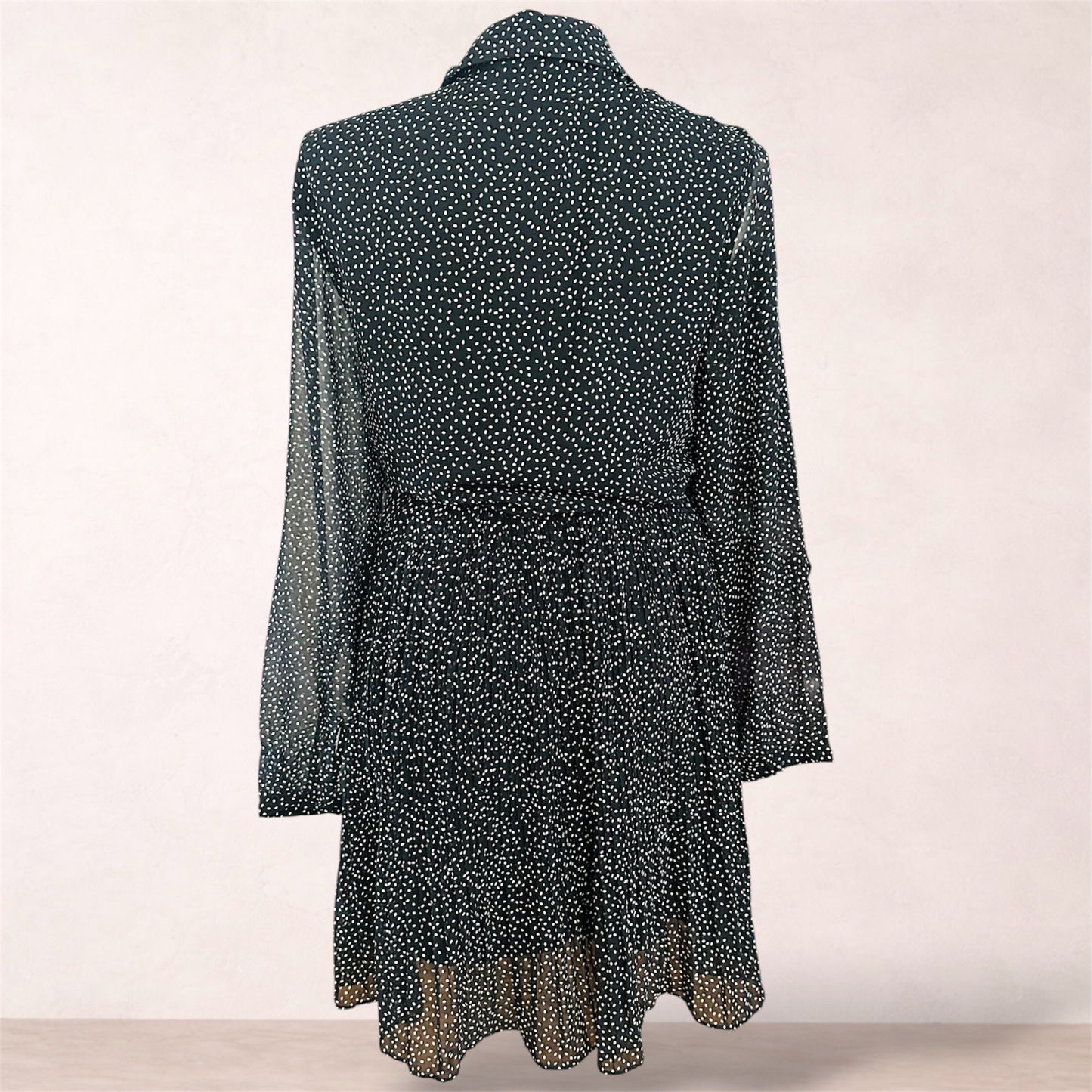 City Chic Black Spotty Dress | Plus Size L/20