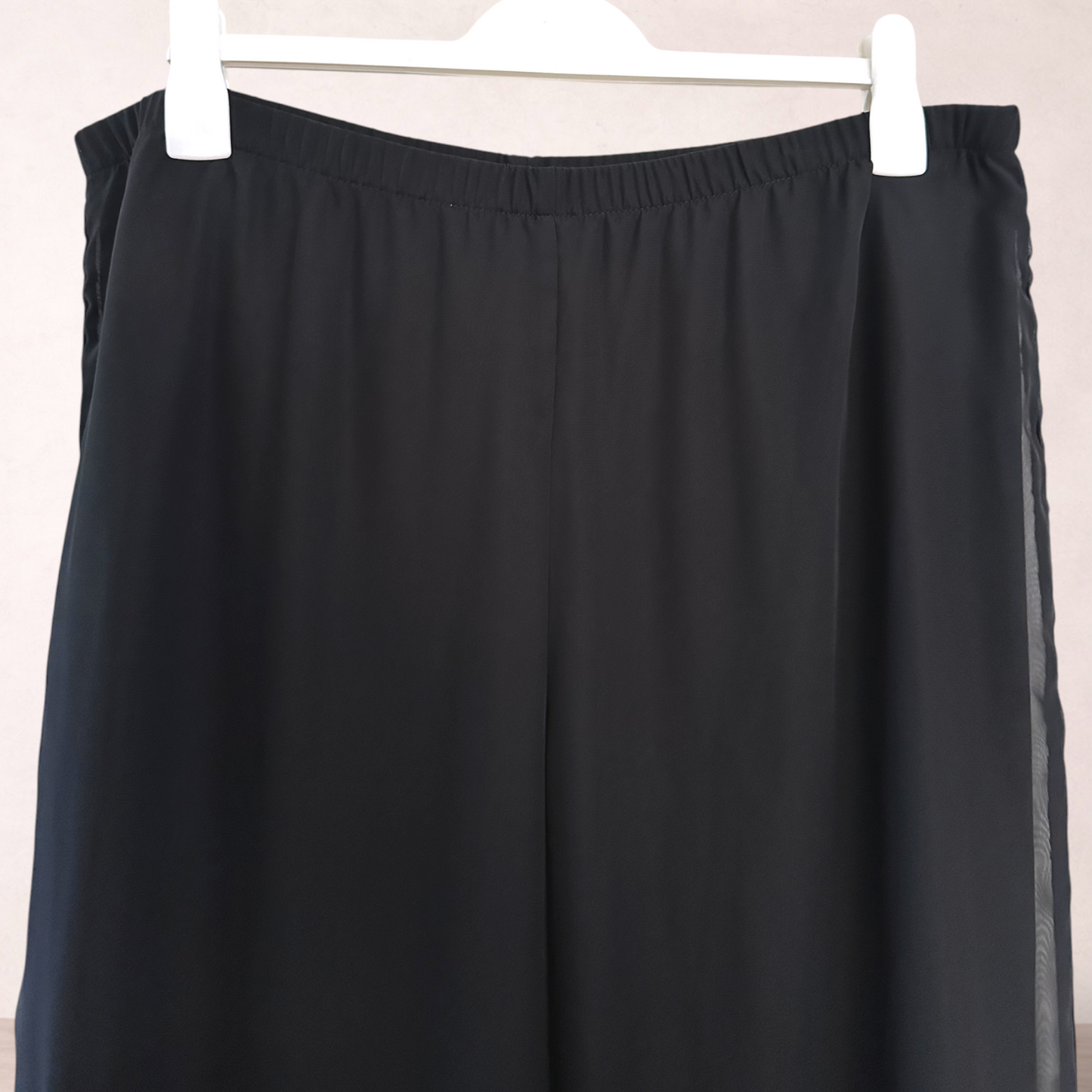 Liz Jordan Black Chiffon Pants | Size XL/16