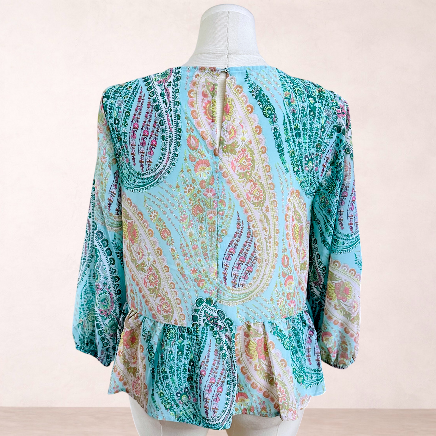 Katies Green Paisley Top | Size 16