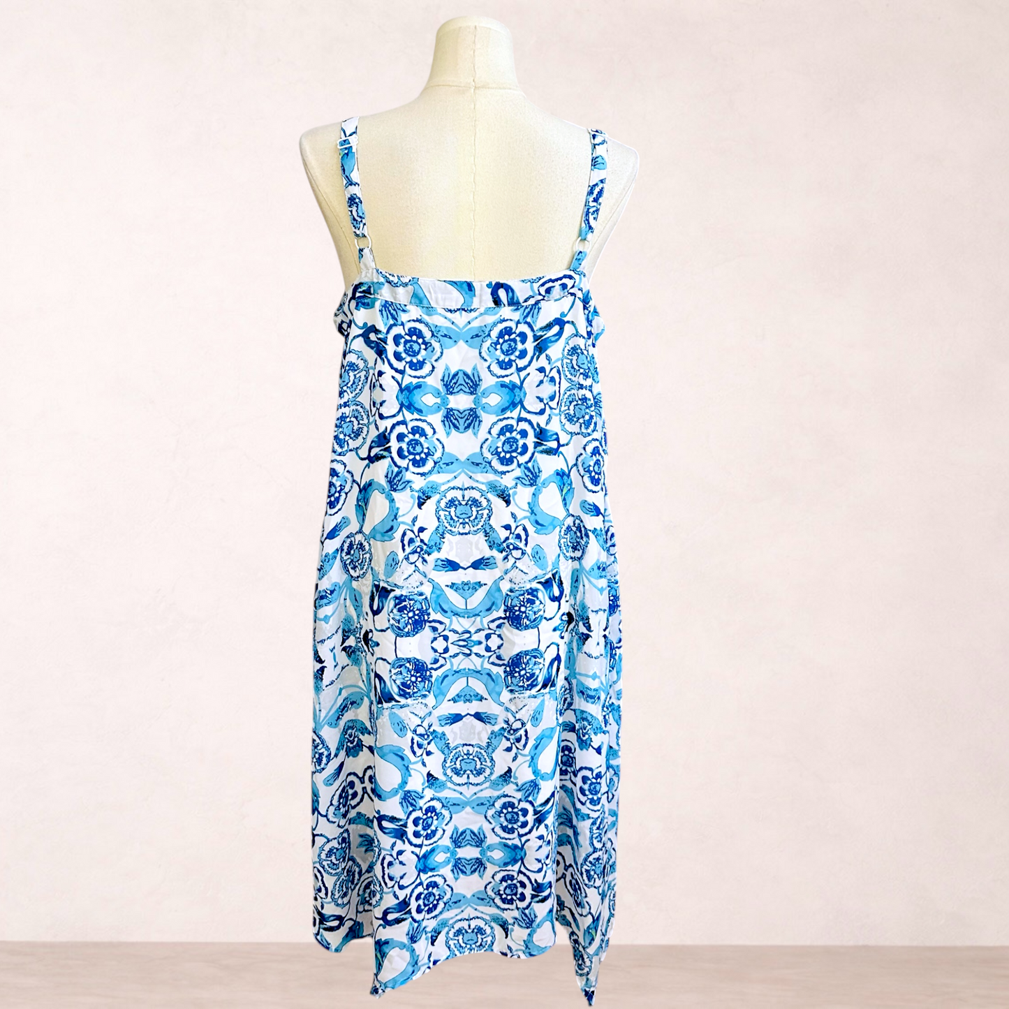 Millers Woman Blue & White Floral Print Dress | Size 18