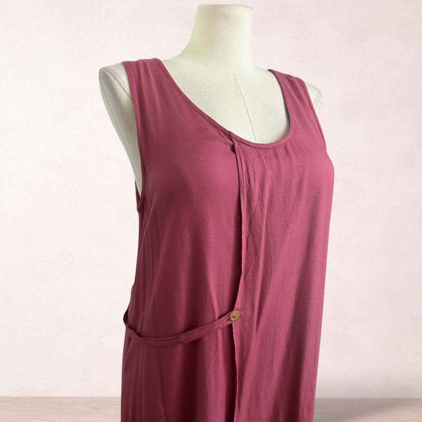 Ioco Blush Pink Asymmetric Shift Dress | Size 16