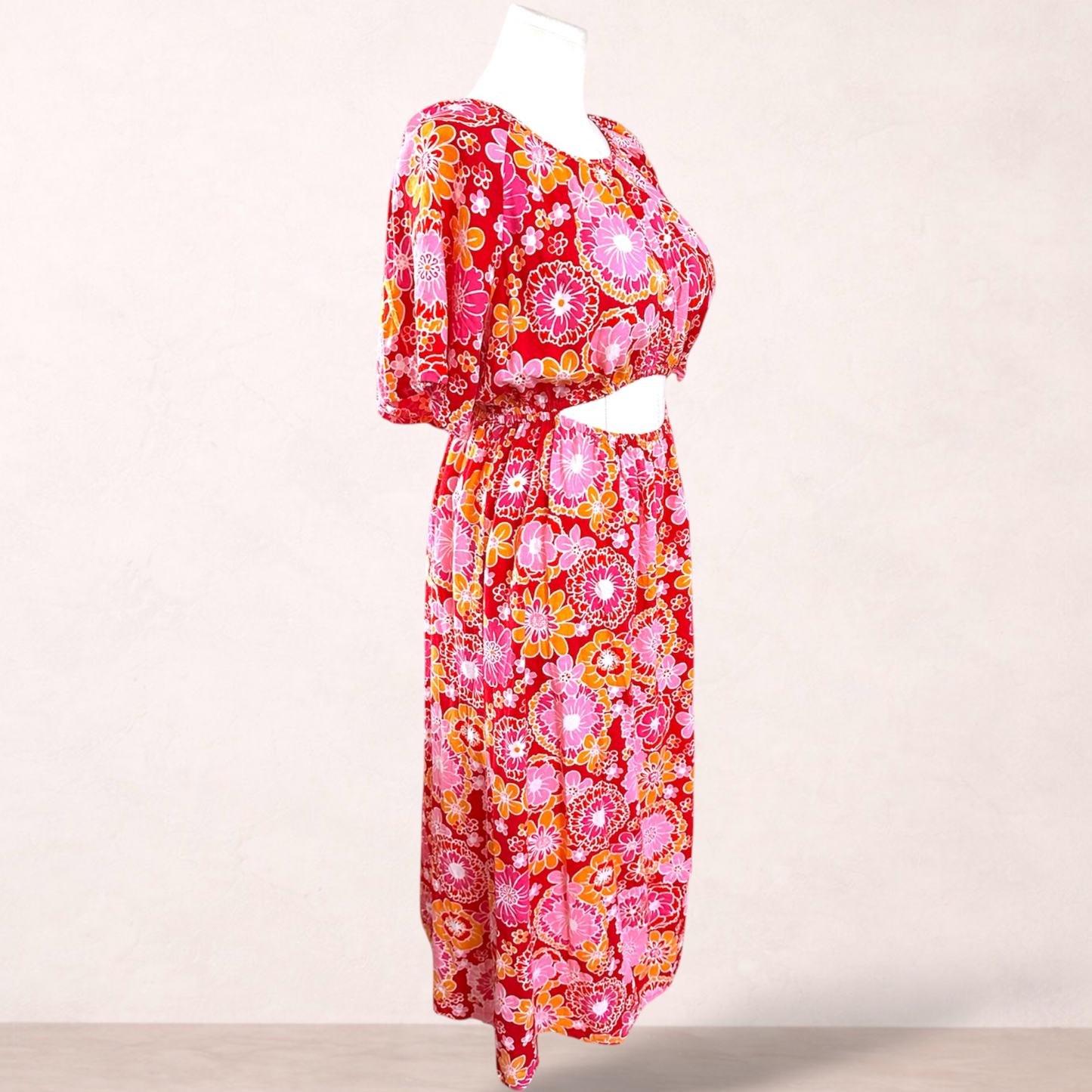 Sportsgirl Pink Floral Maxi Dress | Size 16