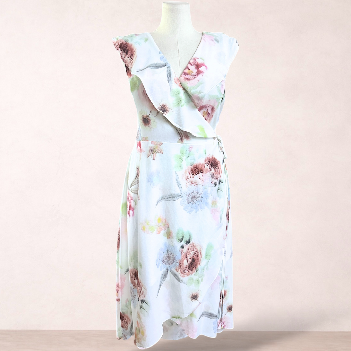City Chic Floral Wrap Midi Dress | Plus Size S/16