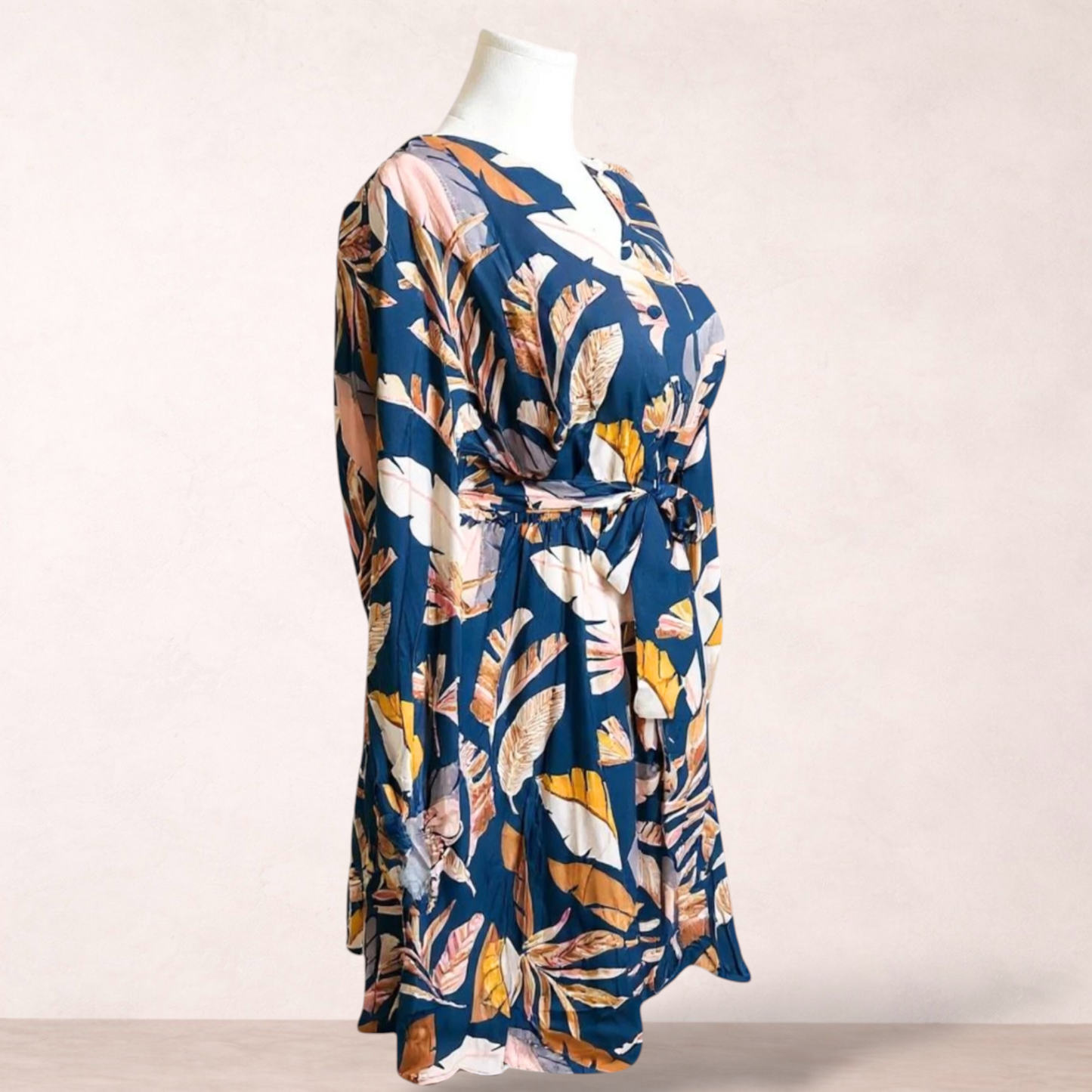 PQ Collection Blue Print Dress | Size XL 16/18 | New with tags