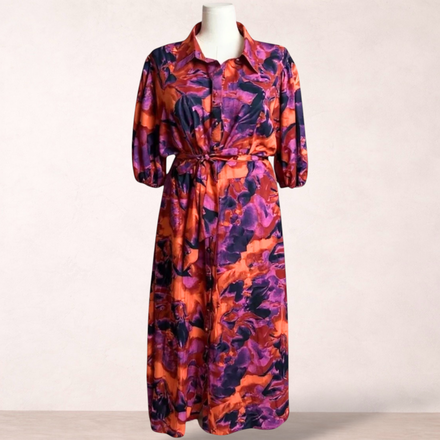 Sao By Dee Magenta Print Maxi Dress | Plus Size 22