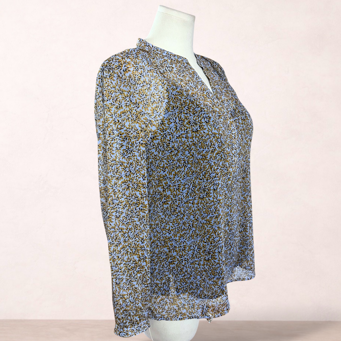 Sportscraft Blue Floral Blouse Top | Size 16