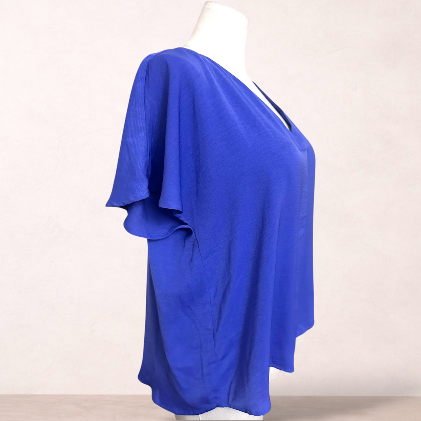 Preview Blue Short Sleeve Top | Size 18