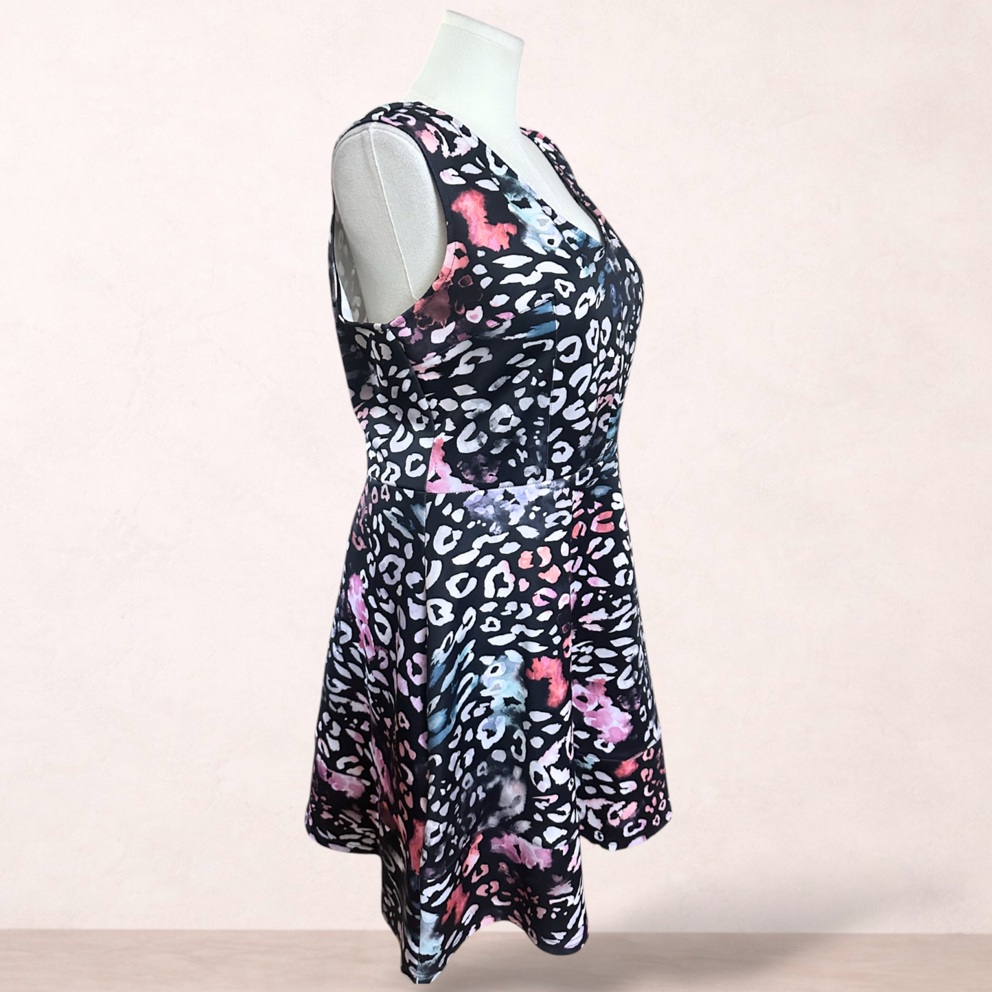 Crossroads Animal Print Fit & Flare | Dress Size 18