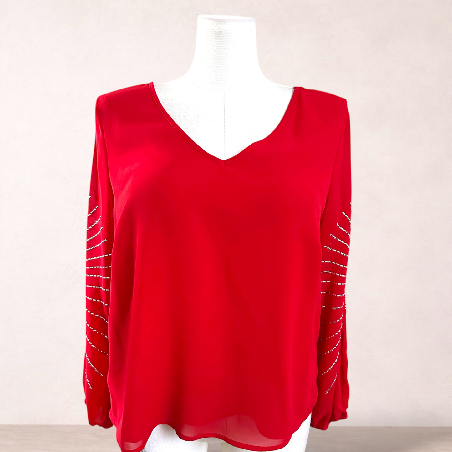 Autograph Red Embellished Top | Plus Size 14
