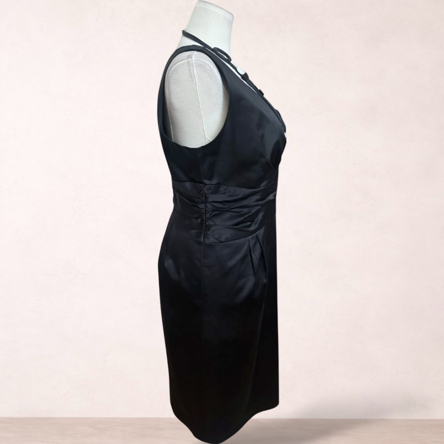 Collection Woman Black Satin Dress | Size 16