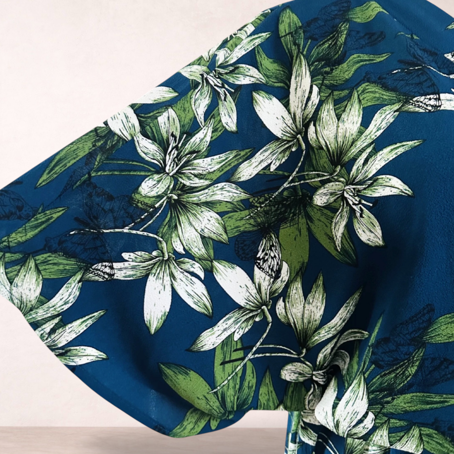 Crossroads Blue Floral Palazzo Jumpsuit | Size 20