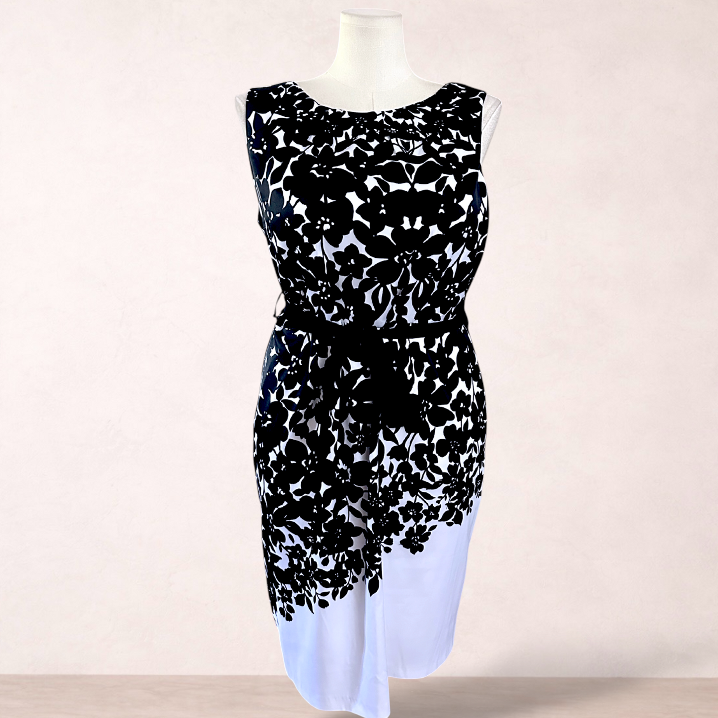 Liz Jordan Floral Belted Shift Dress | Size 18