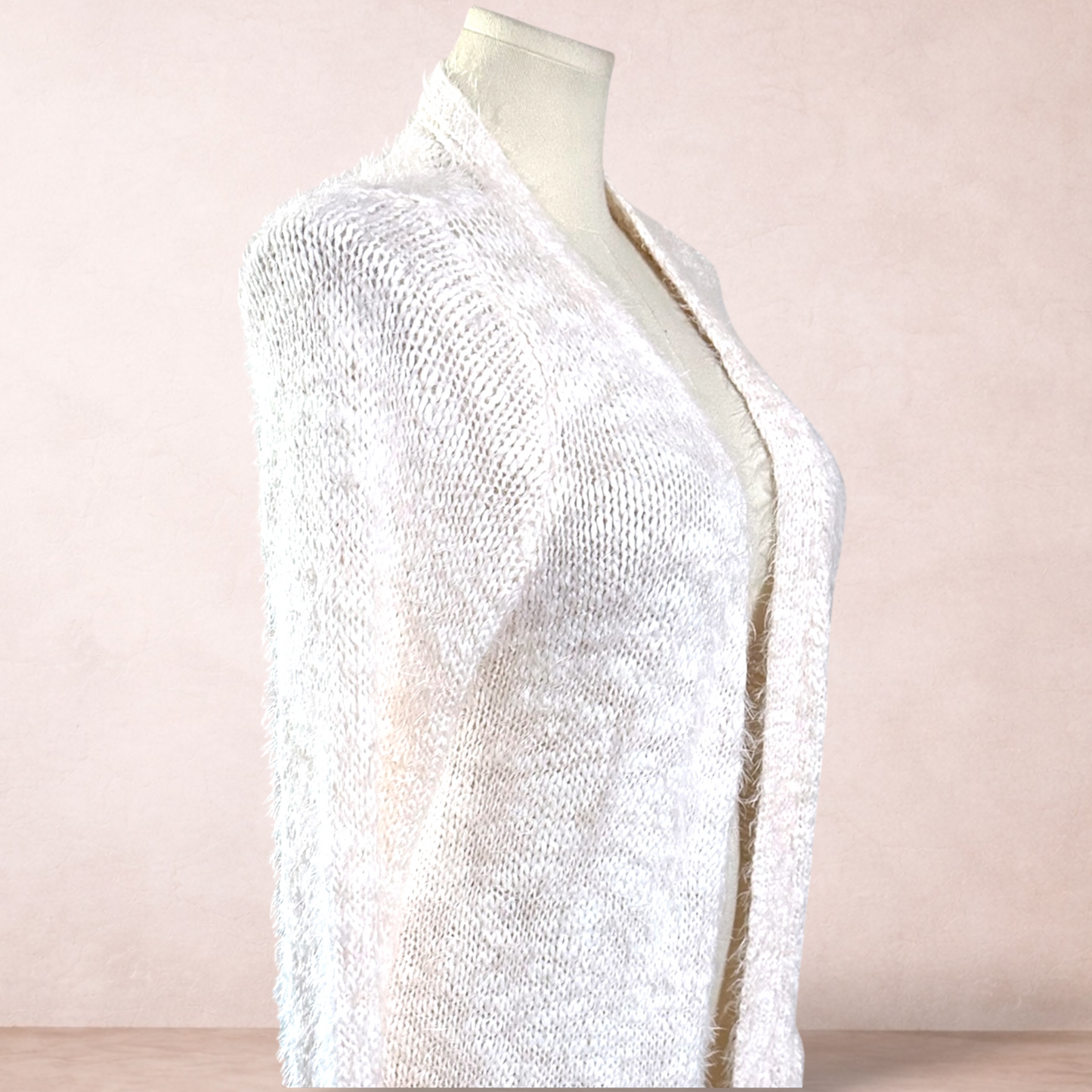 Autograph Fluffy Pink Cardigan | Plus Size L/XL