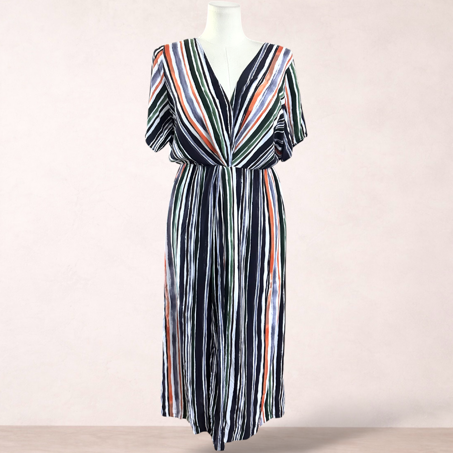 City Chic Striped Maxi Dress | Plus Size M/18