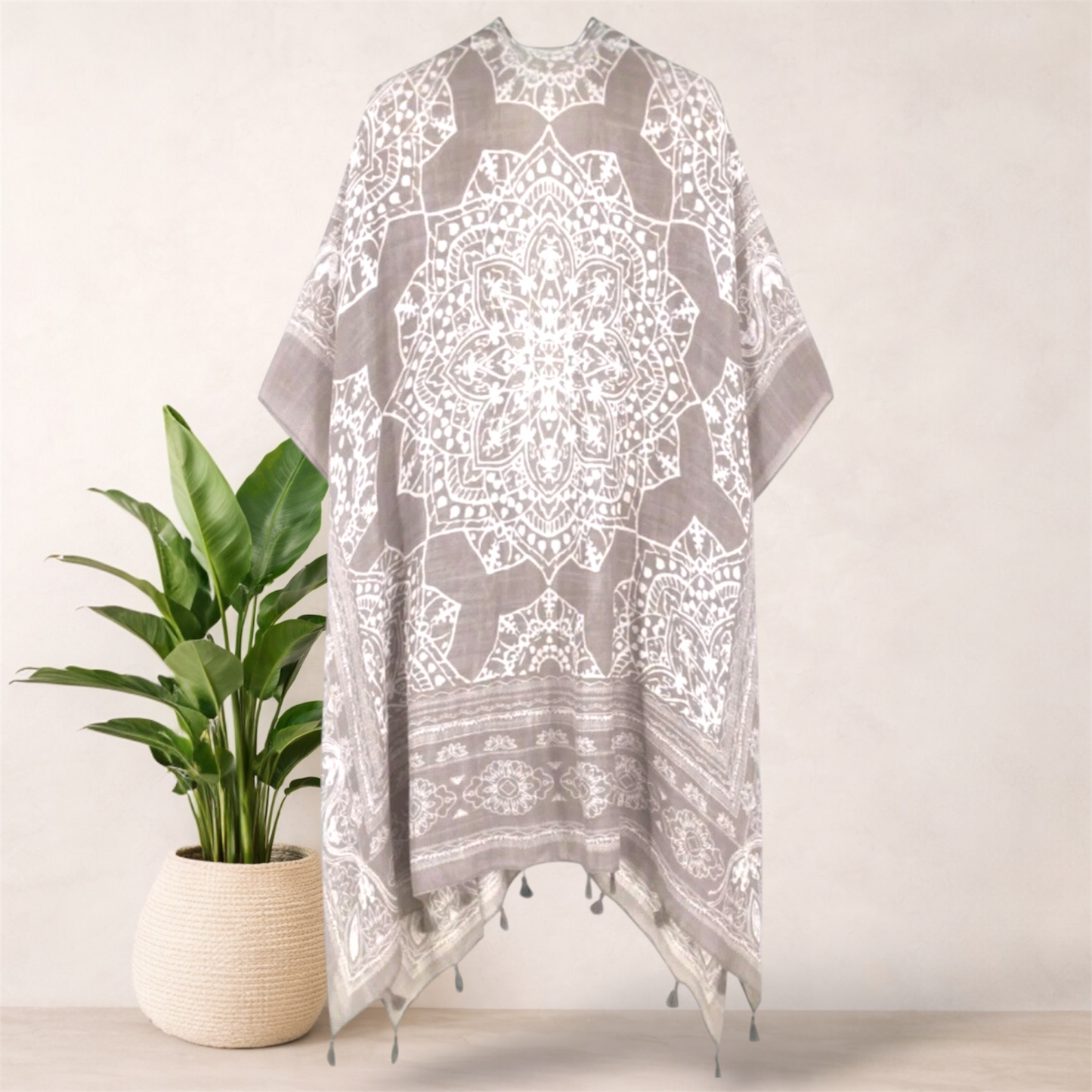Mandala Super Soft Viscose Kimono Cover Up | Free Size 14–24