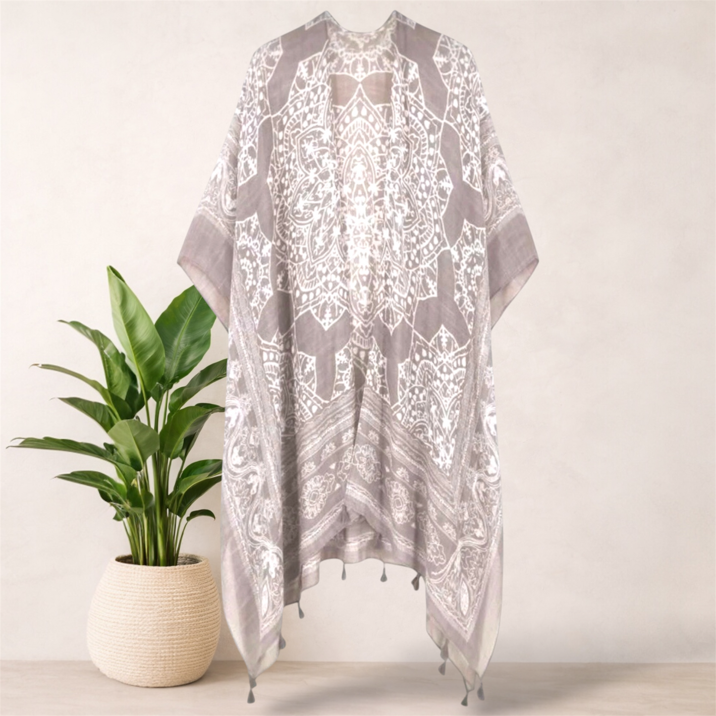 Mandala Super Soft Viscose Kimono Cover Up | Free Size 14–24