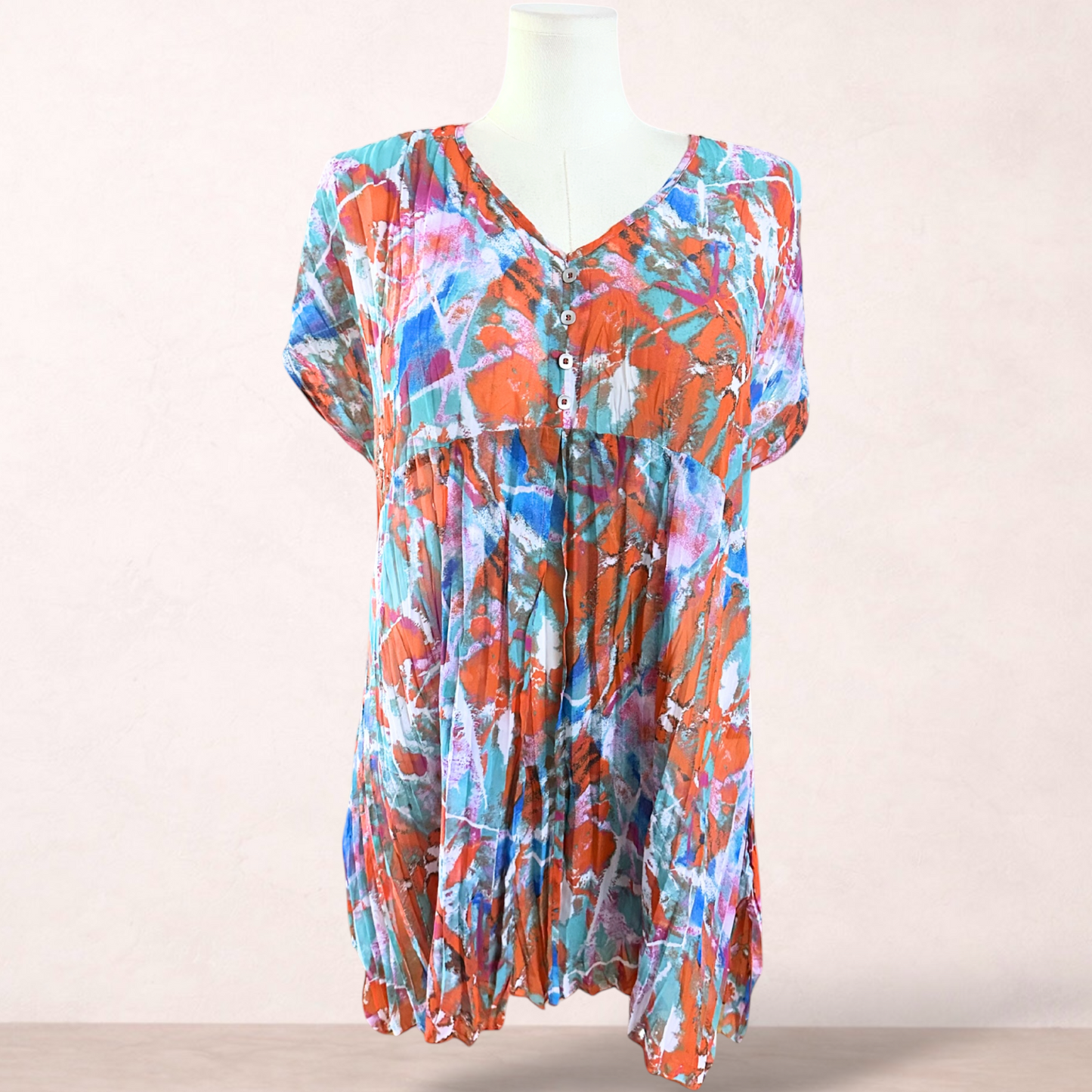 Taking Shape Crushed Print Tunic | Plus Size 14
