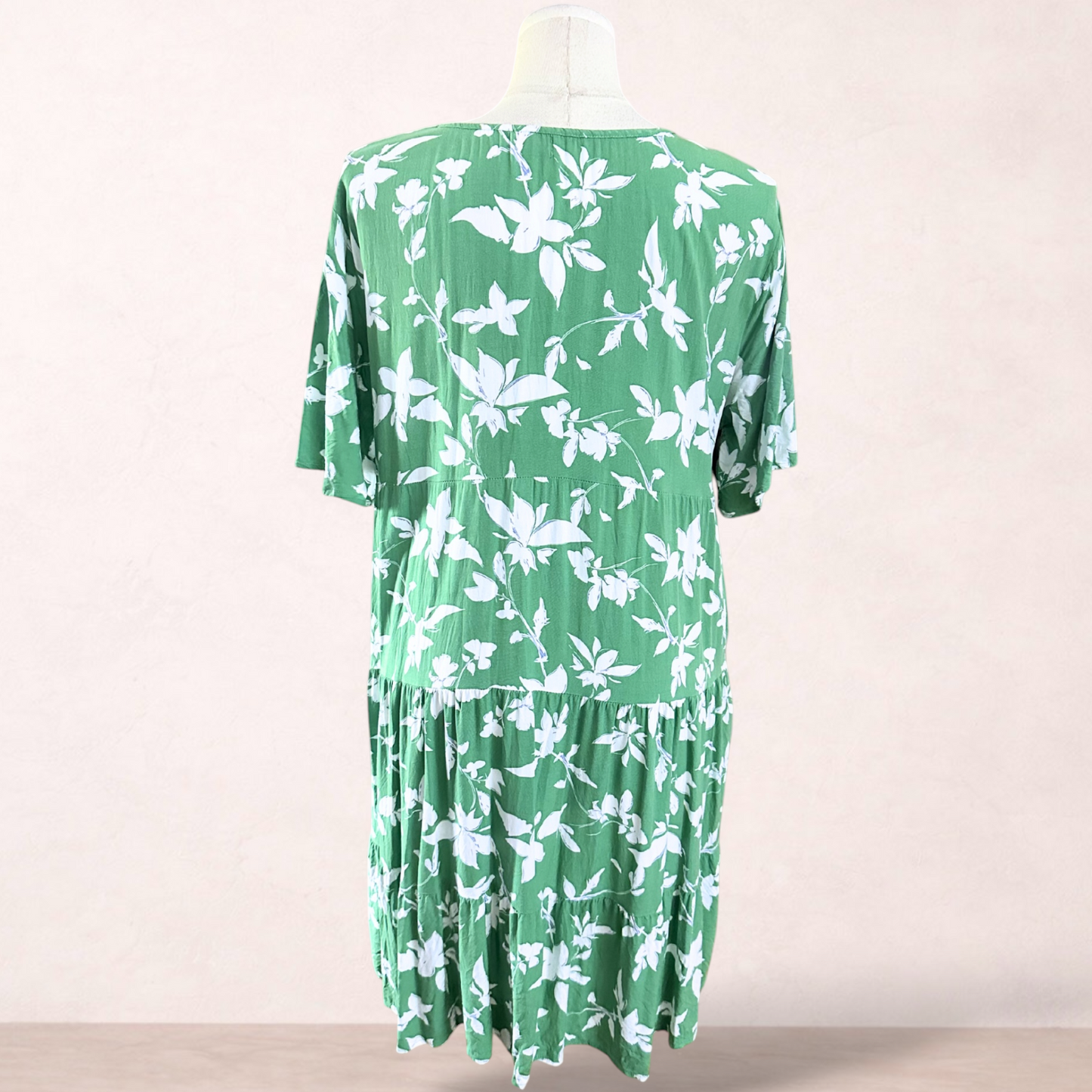 Bellini Bay Green Boho Dress | Size L/XL