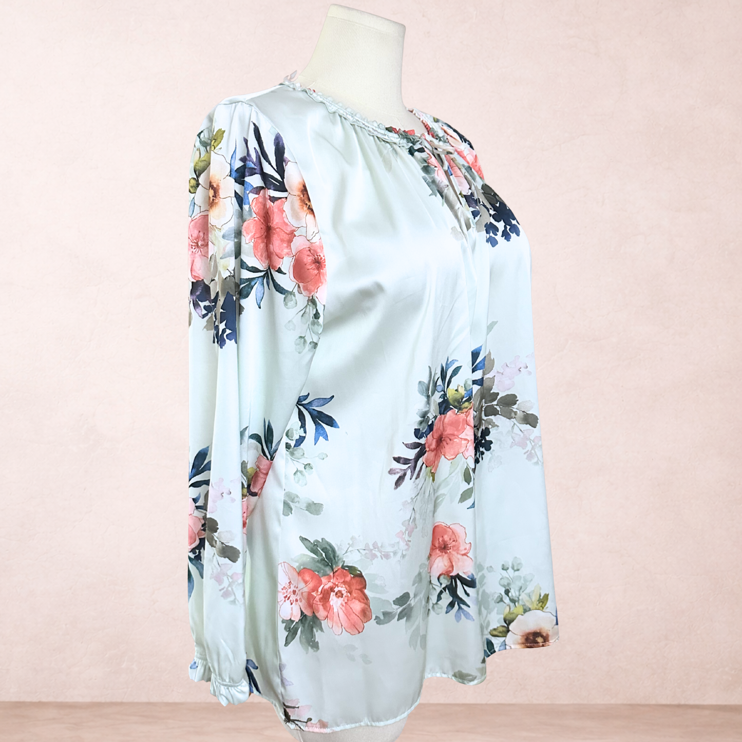 Regatta Soft Green Floral Blouse | Size 16