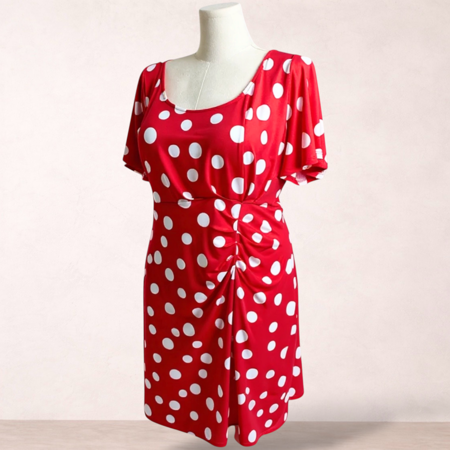 Leona Edmiston Red Polka Dot Dress | Size 18
