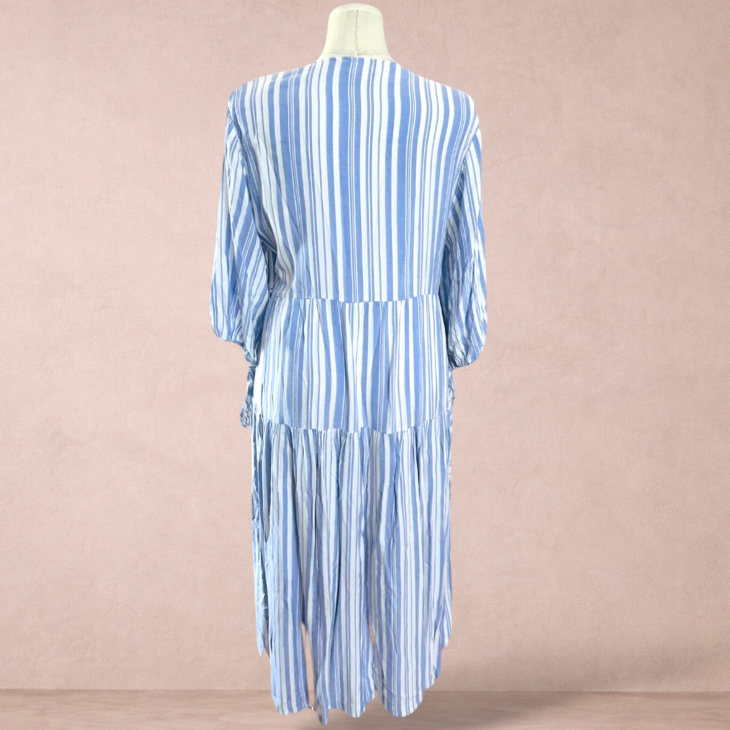 Ceres Life Stripe Pocket Wrap Maxi Dress | Size XL/16