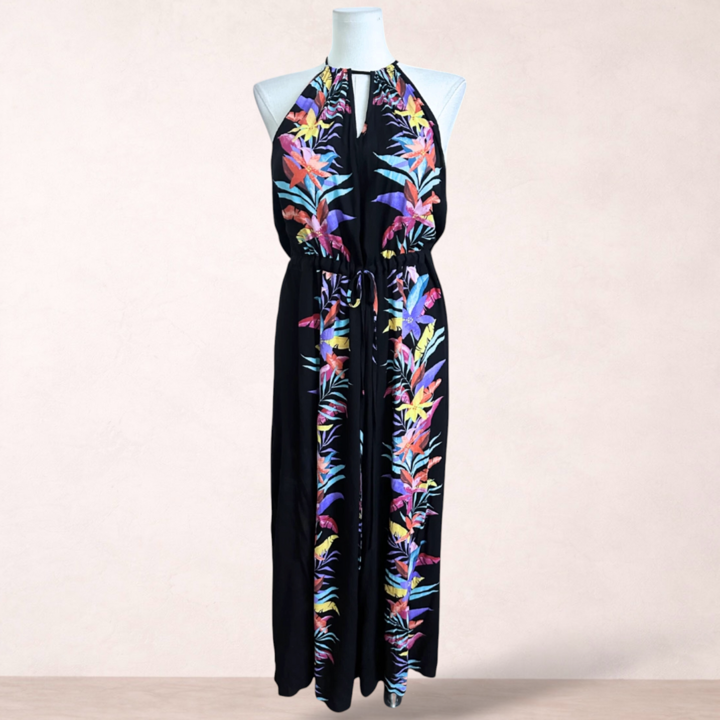 City Chic Black Floral Maxi Dress | Plus Size L/20