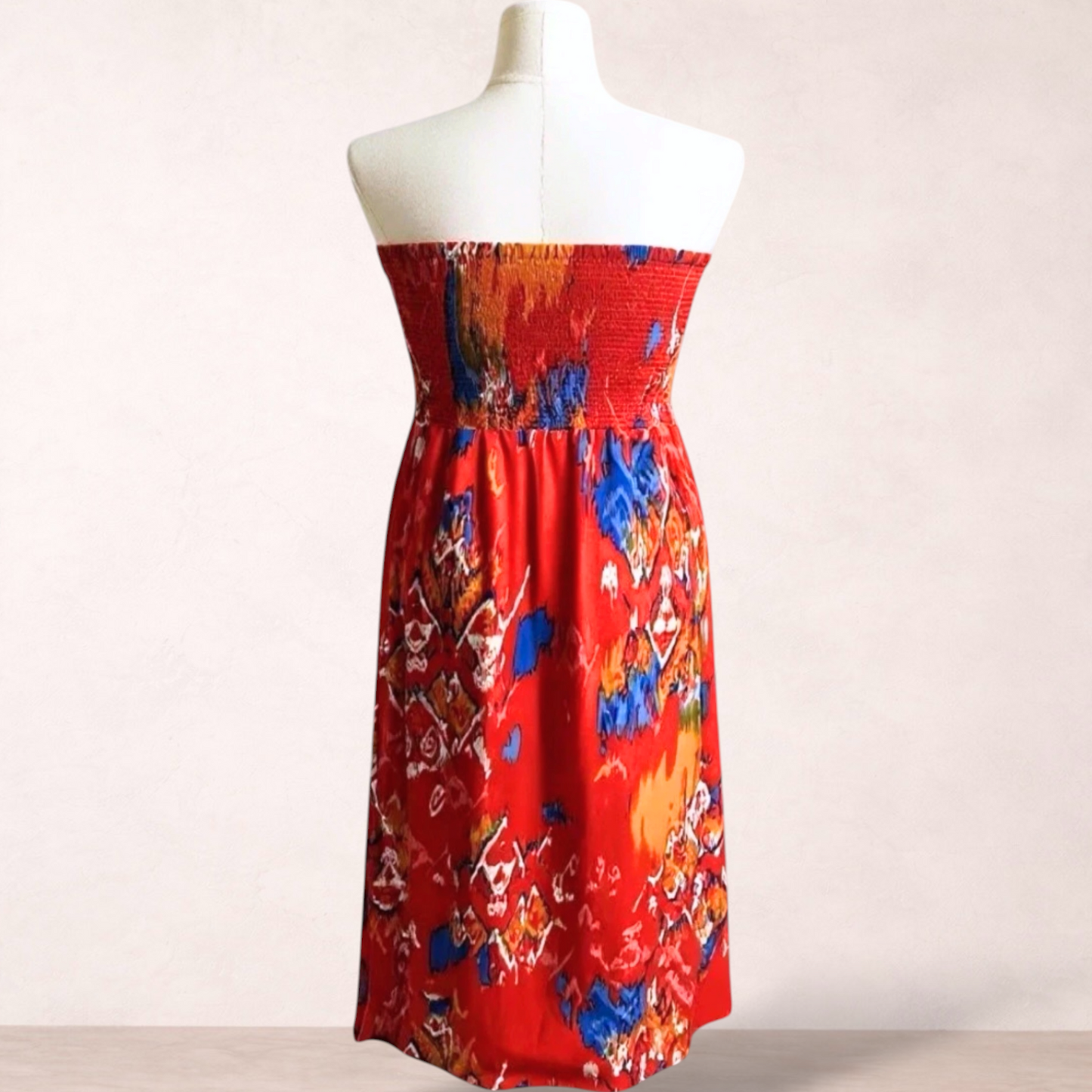 Mlle Gabriele Red Print Maxi Dress Size 2X/18