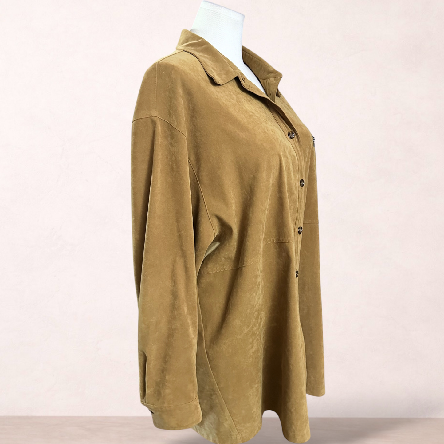 BIB Mustard Velour Shirt | Plus Size 22