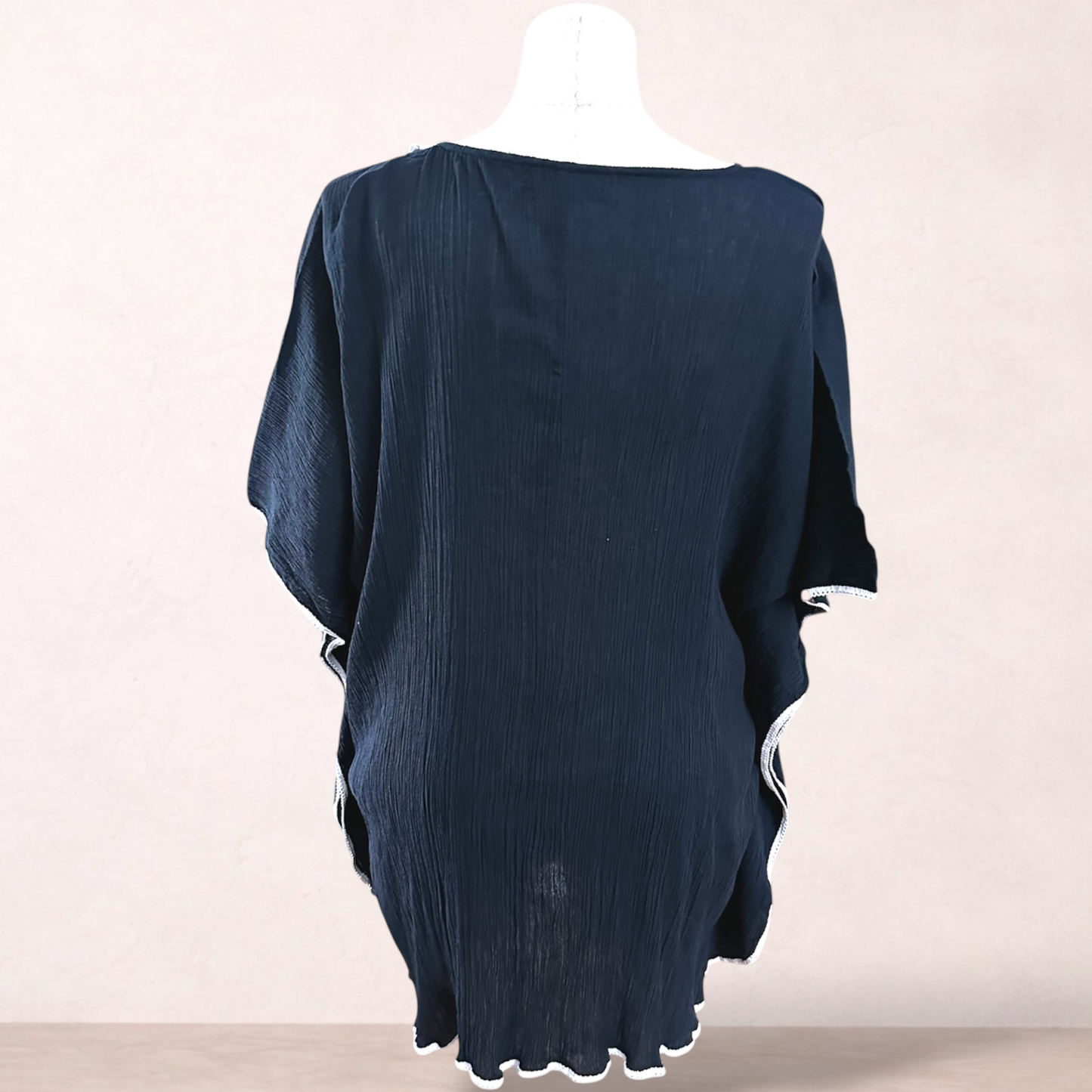 Dale & Waters Navy Kaftan Top | Plus Size 24