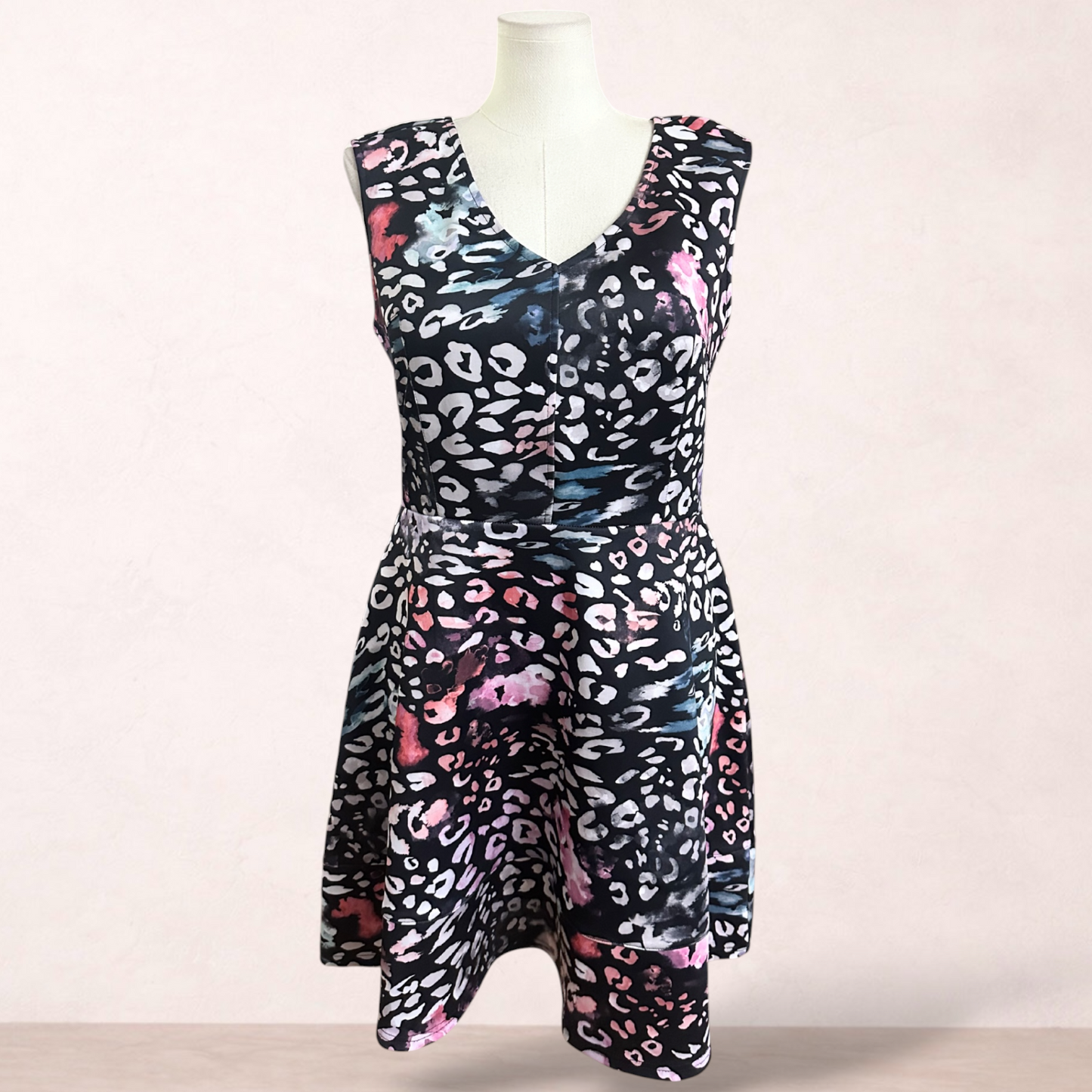 Crossroads Animal Print Fit & Flare | Dress Size 18