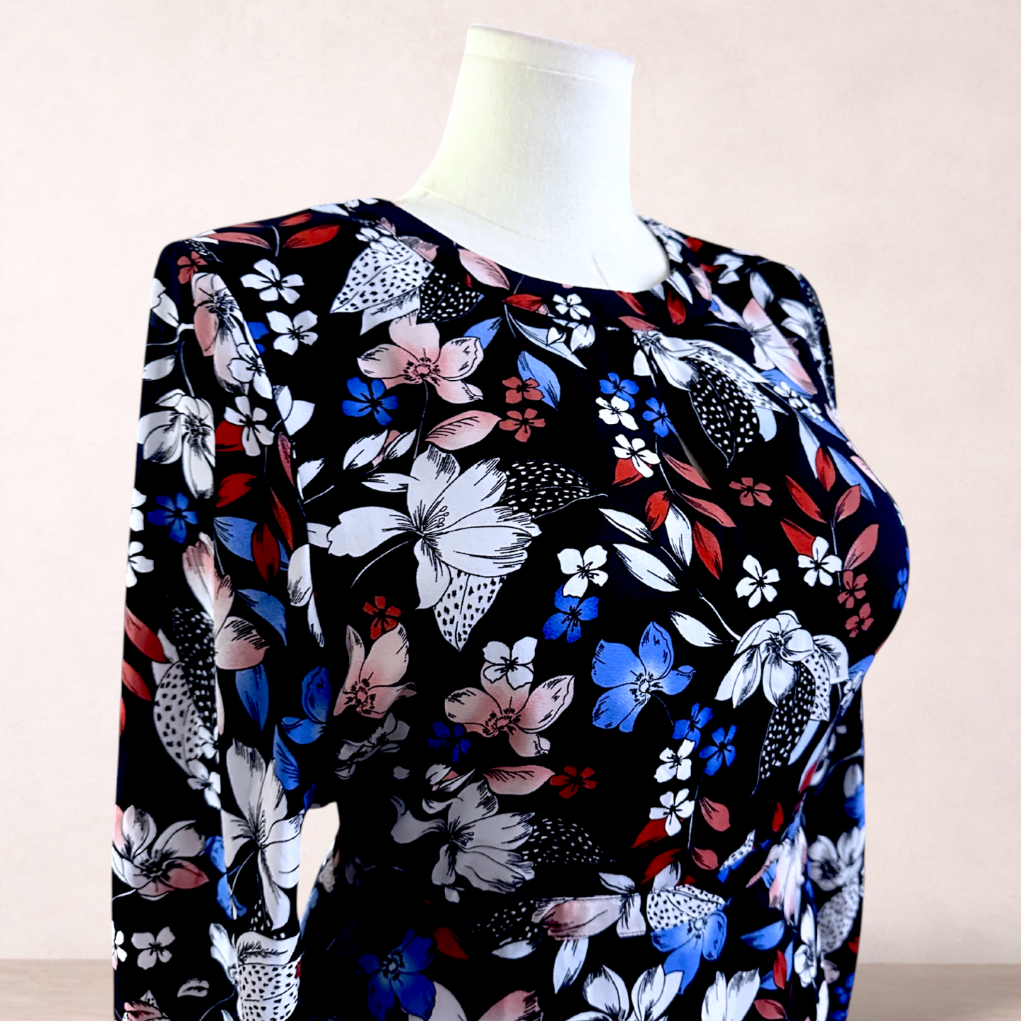 Jeanswest Navy Floral Dress | Size 16