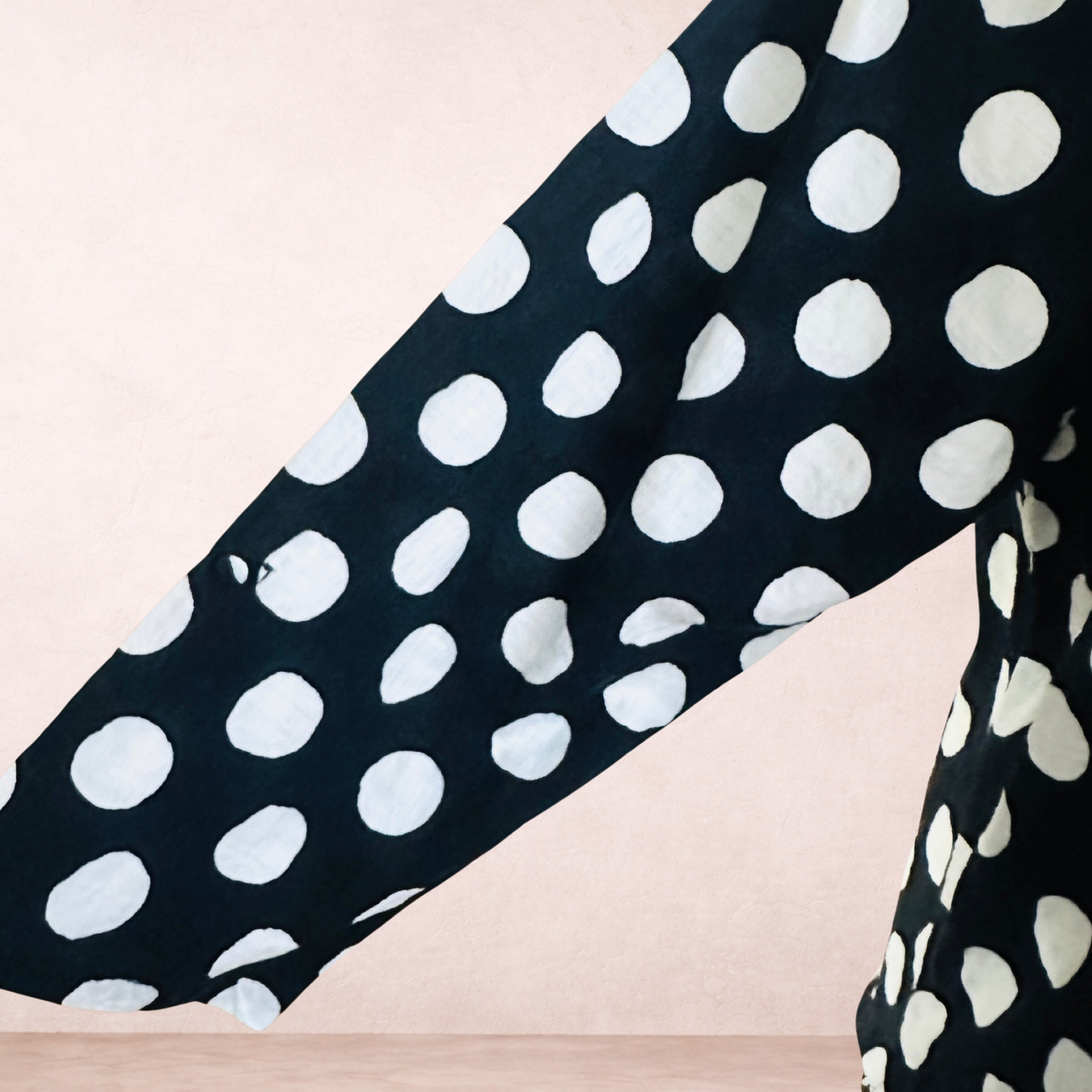 Regatta Navy Blue Cotton Blend Polka Dot Top | Size 16