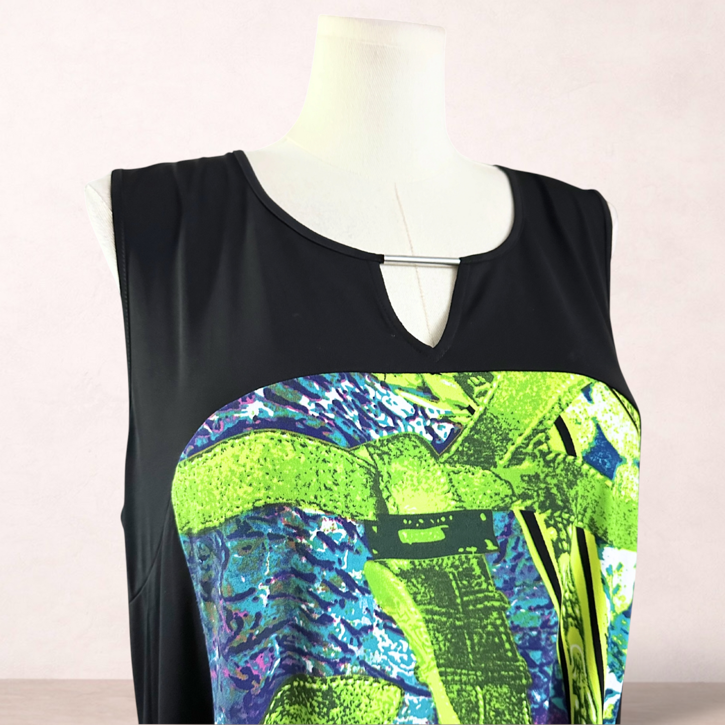 Virtuelle Black Panel Maxi Dress | Plus Size XL 22/24