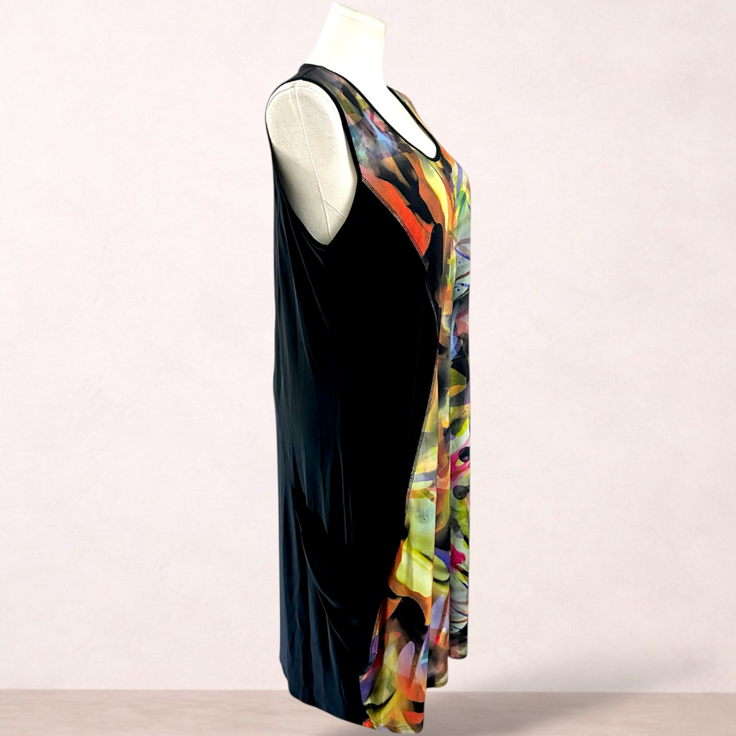 Taking Shape Black Print Shift Midi Dress | Plus Size M 18/20