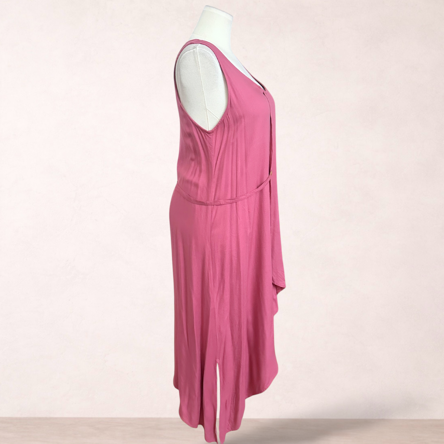 Ioco Blush Pink Asymmetric Shift Dress | Size 16